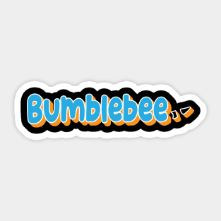 Bumblebee With Sting Blue Graphic Word Sticker